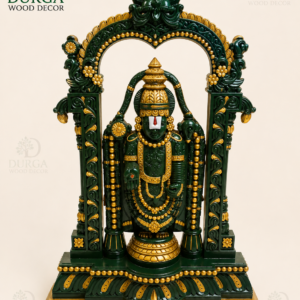 Durga Majestic Lord Venkateswara (Tirupati Balaji) Carved Wooden Idol